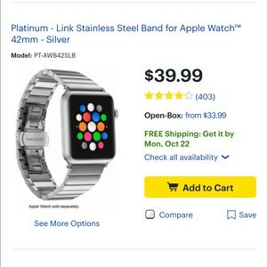 Apple Watch band. Silver Link.